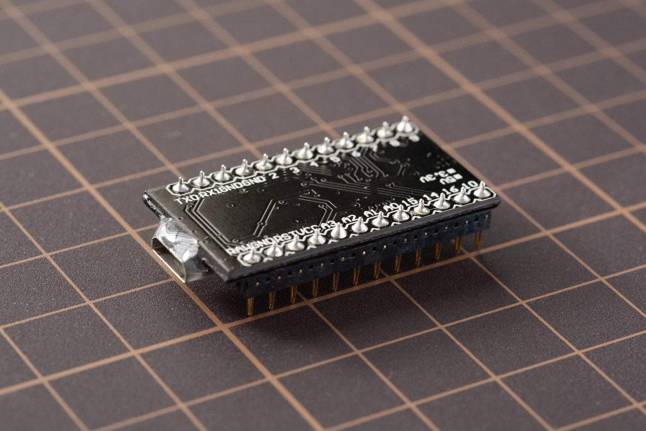 pro micro headerpin soldered
underside